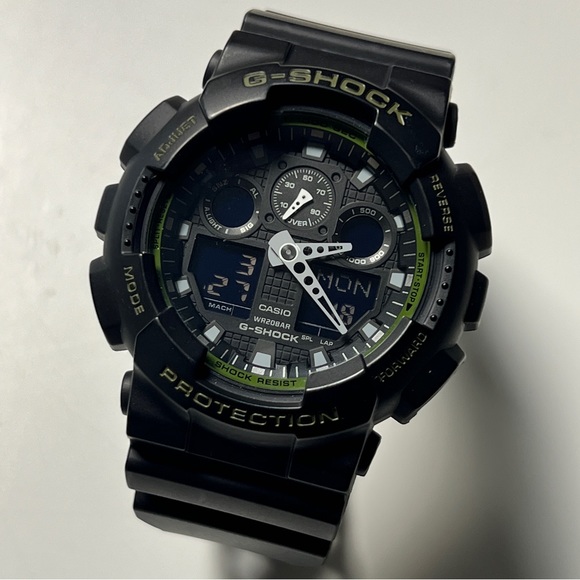 Casio G-Shock 5081 GA-100L, in rare black and green color combination. - Picture 3 of 7